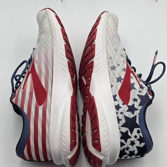 Brooks Launch 6 Shoes Womens Size 10 Red White Blue USA Flag Stars Running - Picture 6 of 11
